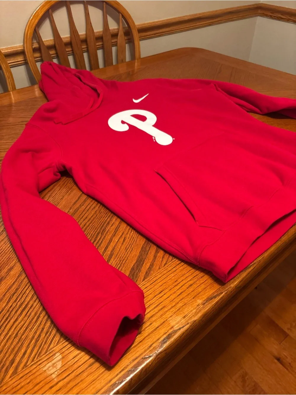 Nike Philadelphia Phillies MLB Red Pullover Hoodie – Men's Size Large (L)